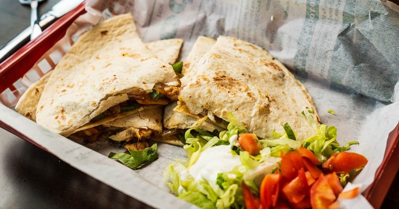 Chicken Quesadilla served