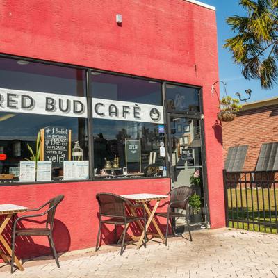 The Red Bud Cafe exterior.