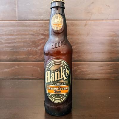 Hanks Gourmet Orange Cream Soda in a glass bottle.