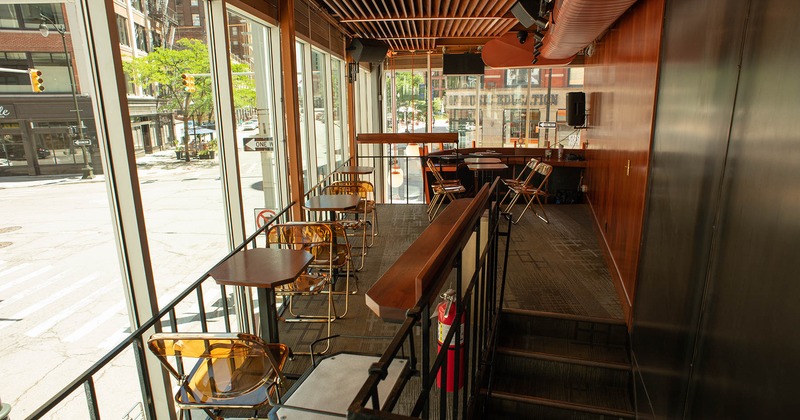 Interior, seating area by a window side