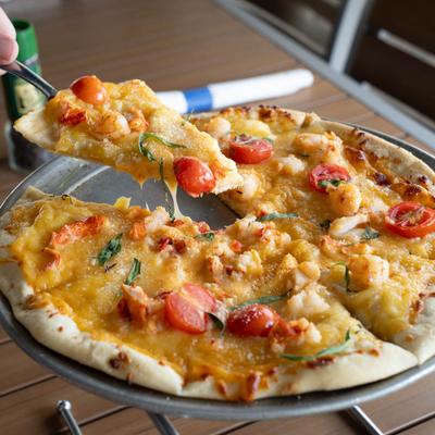 The Shrimp Lobster Pizza.