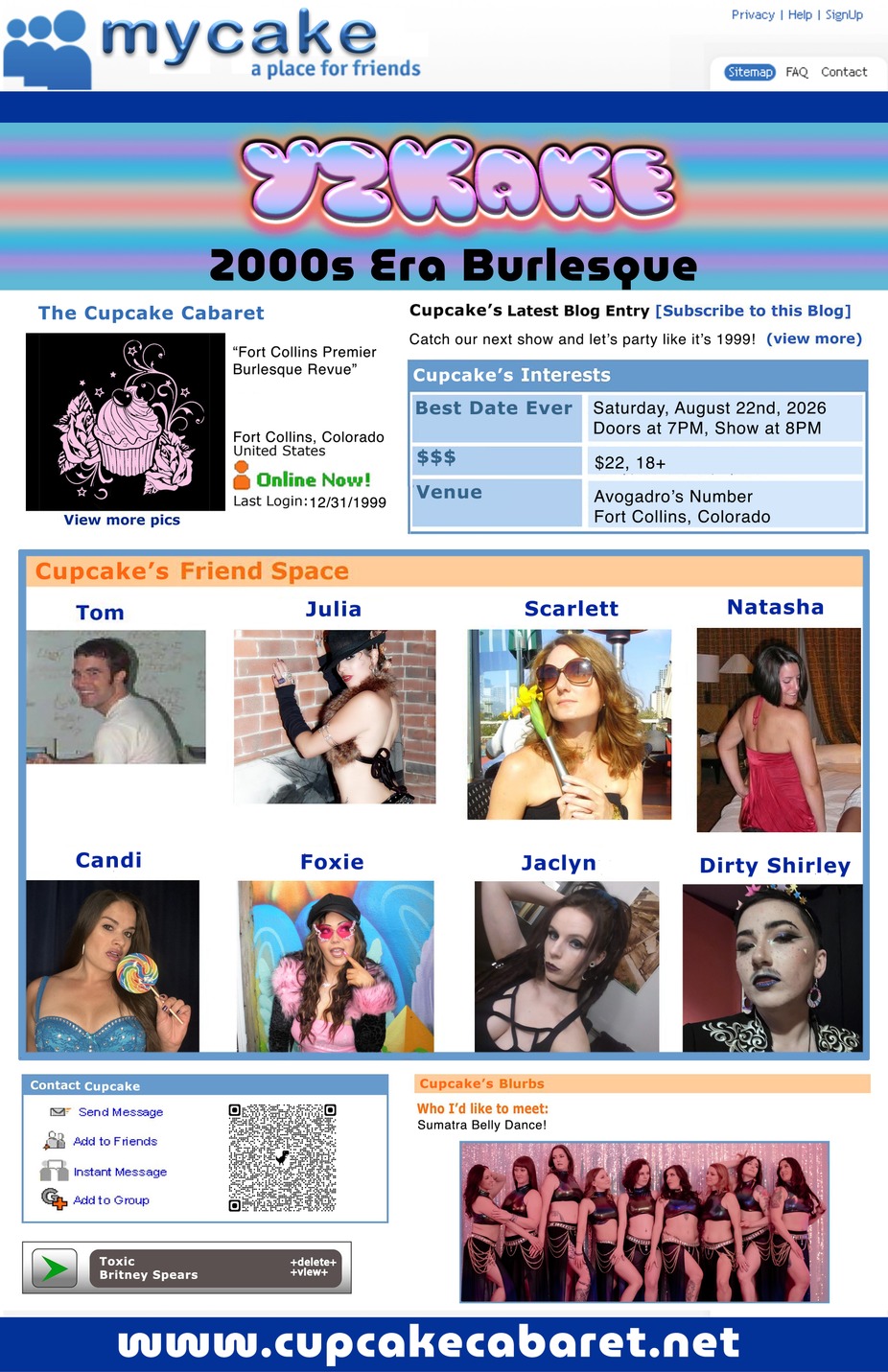 Y2Kake - 2000s Era Burlesque - Presented by the Cupcake Cabaret event photo