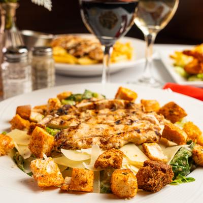Caesar salad, close-up