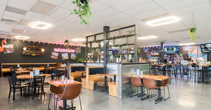 Interior, chairs and tables, restaurant booths