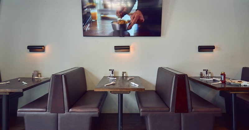 Interior, seating booths