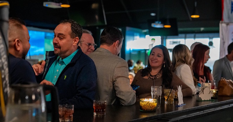 People at the bar area