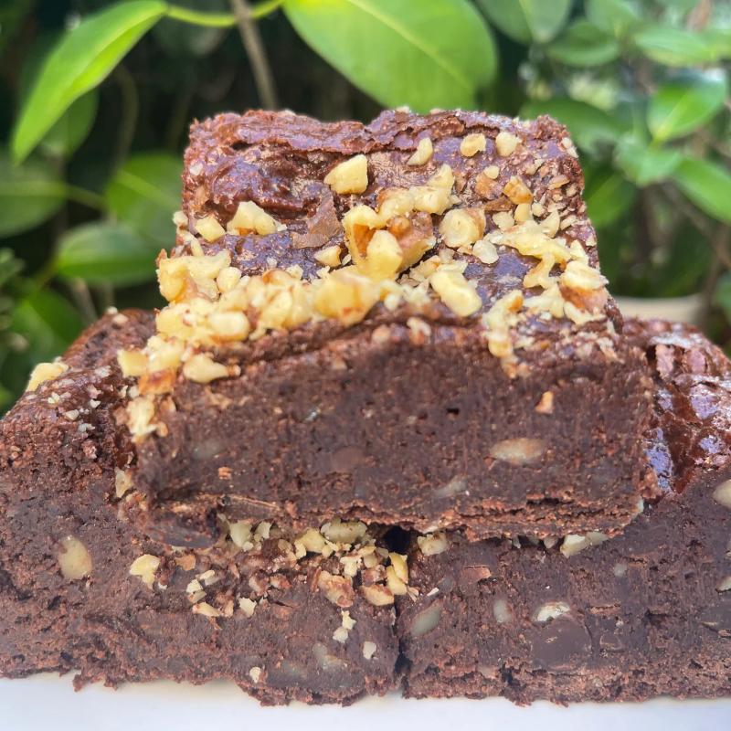 Vegan + Gluten-Free Walnut Brownies photo