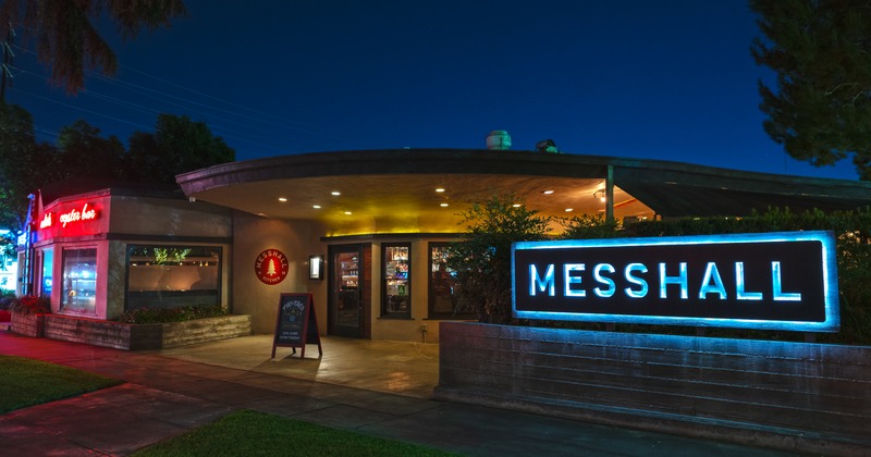 Exterior, dining tables, a fire pit table with bench seating