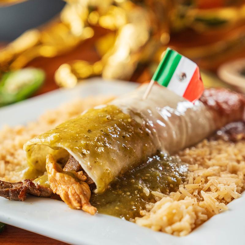 menu item 3 of 13, Mex Flag Burrito
