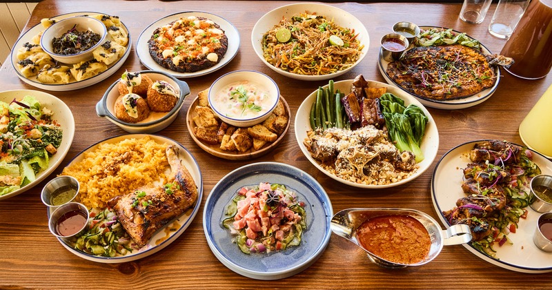 A table filled with a variety of dishes