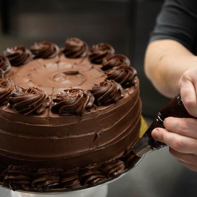 Whole chocolate mousse  cake.