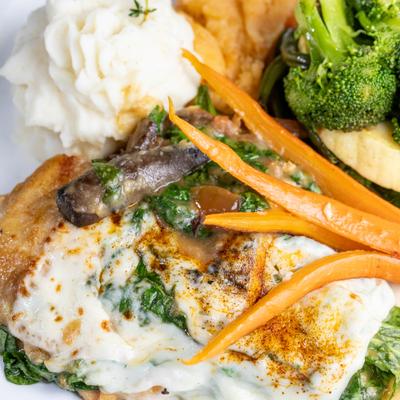 Monaghan Chicken, close-up.