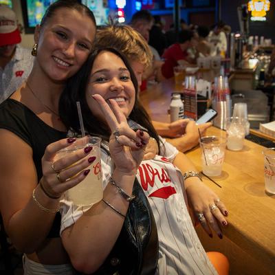 Two people posing for a photo.