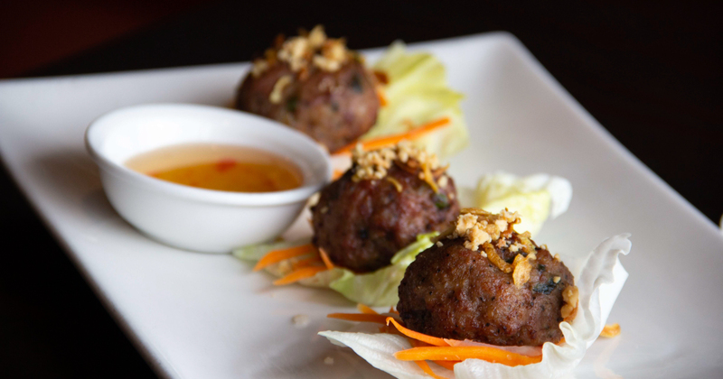 Meatball appetizer dish