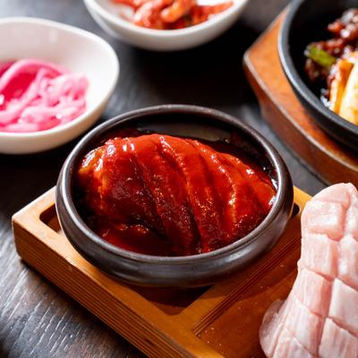 A small Bori pork cut and other food.