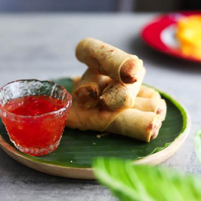 Thai Vegetable Spring Rolls.
