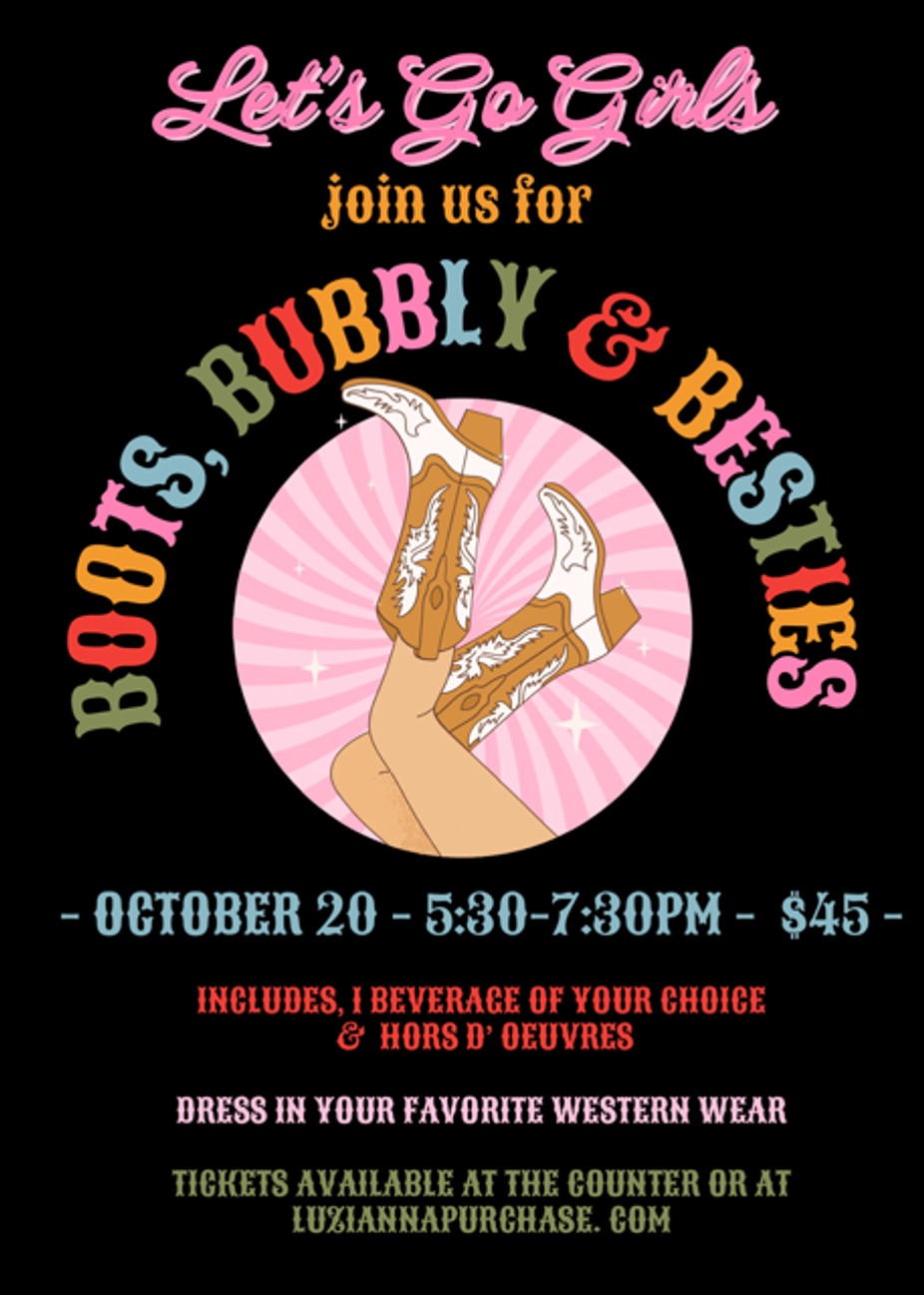 Boots, Bubbly & Besties event photo