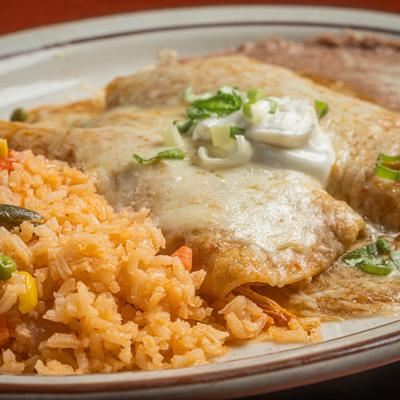 A plate of enchiladas.