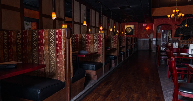 Interior, restaurant booths