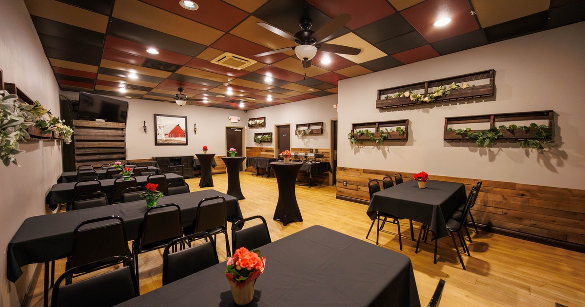 Interior, tables and seats ready for guests