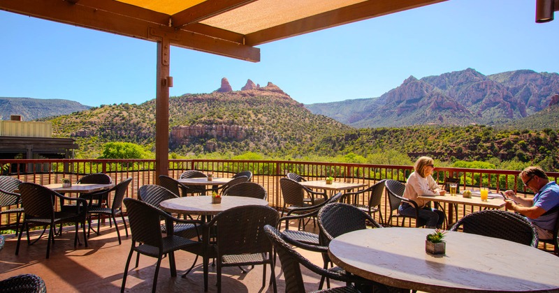 Covered terrace with a beautiful view