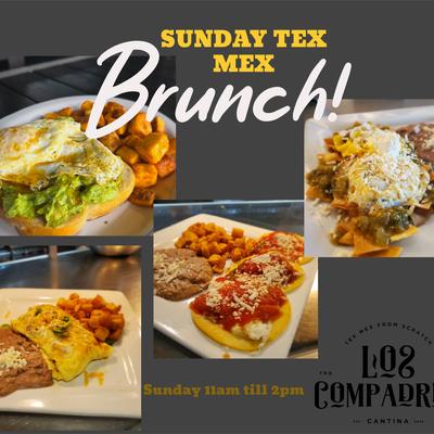 Sunday brunch, Los Compadres Cantina, Tex Mex, Roanoke, Texas.