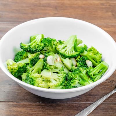 Steamed broccoli.