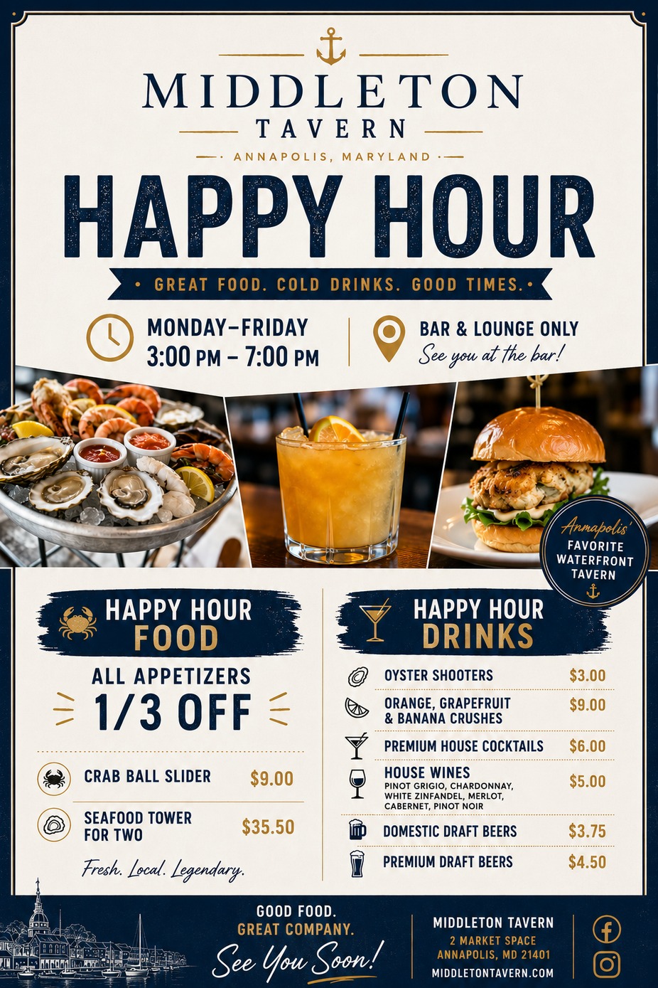 Happy Hour  Mon - Friday 3 - 7 pm event photo