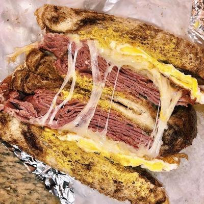 Breakfast Reuben Sandwich.
