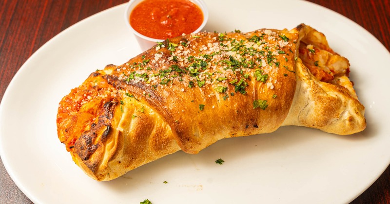 Chicken roll and marinara sauce