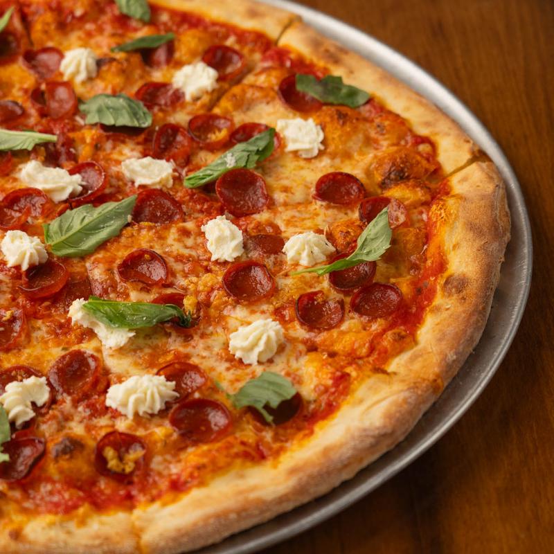 menu item 7 of 9, Pepperoni & Ricotta Pizza