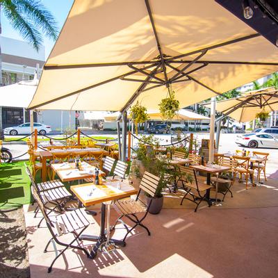 Exterior, seating area