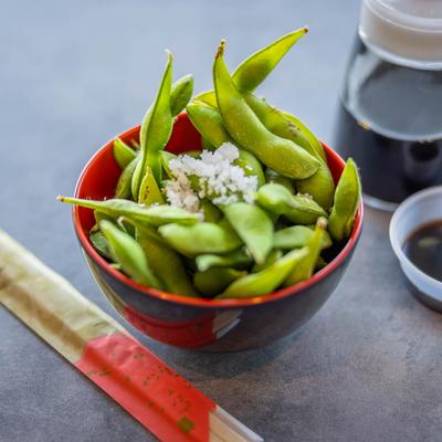 A bowl of edamame.