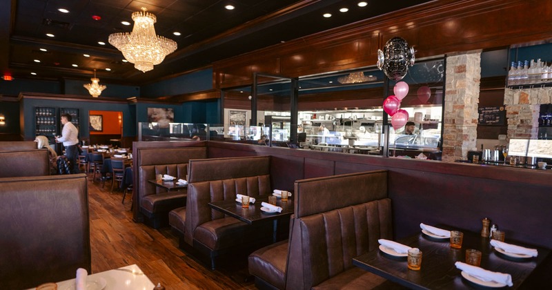 Interior, restaurant booths