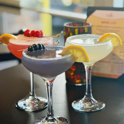 Assorted cocktail drinks.