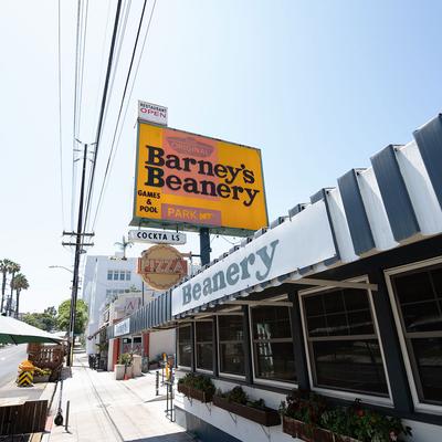 Exterior with Barney's Beanery Sign