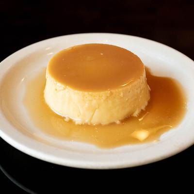 Flan dessert.