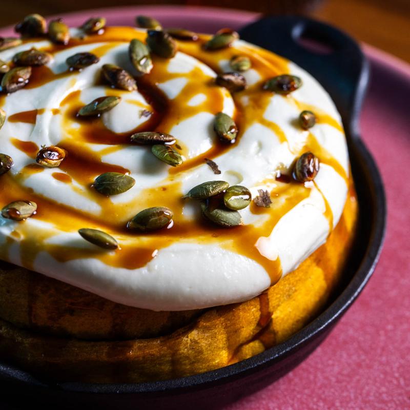 menu item 1 of 64, Calabaza Cinnamon Roll