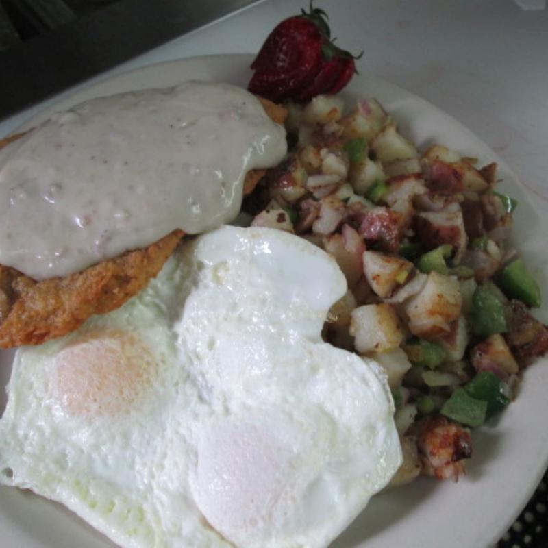 8 oz. Angus Country Fried Steak & Eggs photo