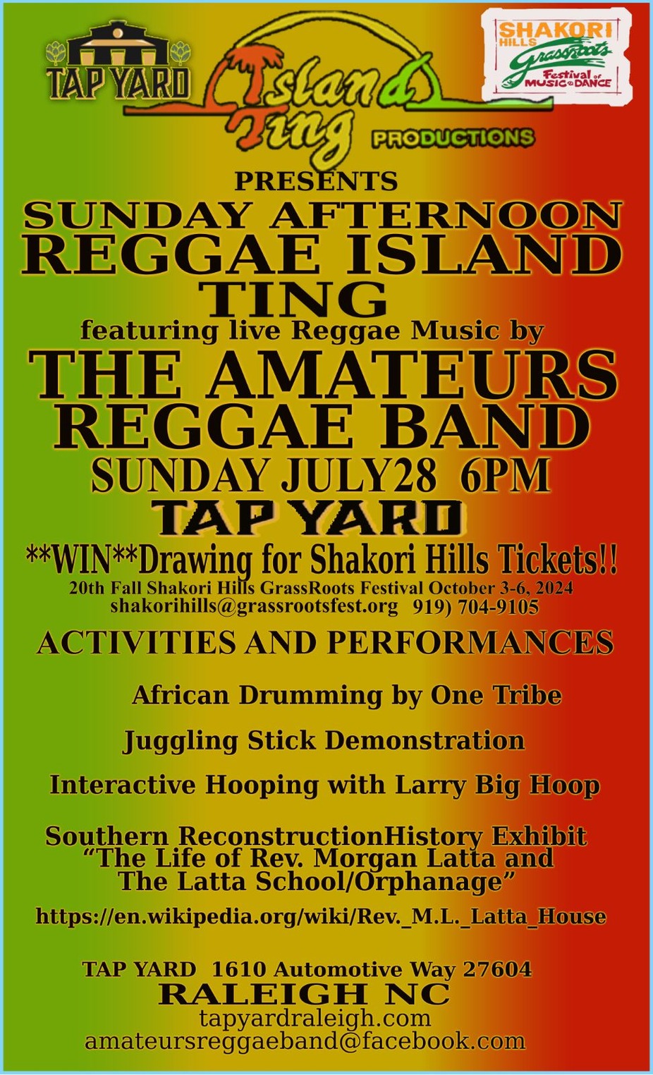Reggae Sunday with The Amateurs event photo