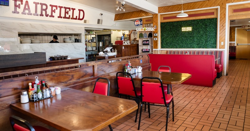 Interior, serving and seating area