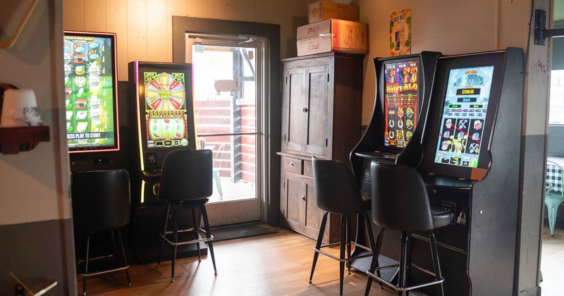 Interior, slot machines and chairs
