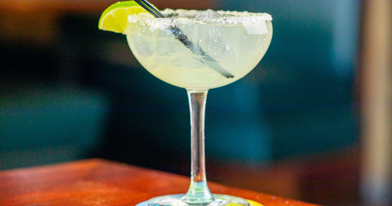 Margarita cocktail served