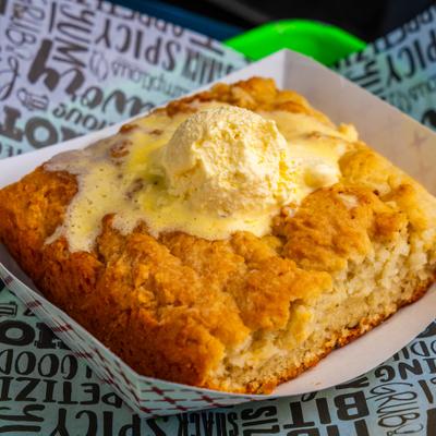 Biscuit Bread With Butter close up.
