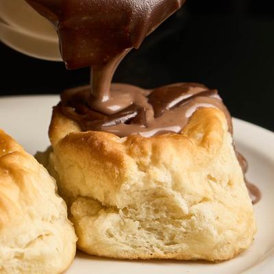 Chocolate Gravy Biscuit.