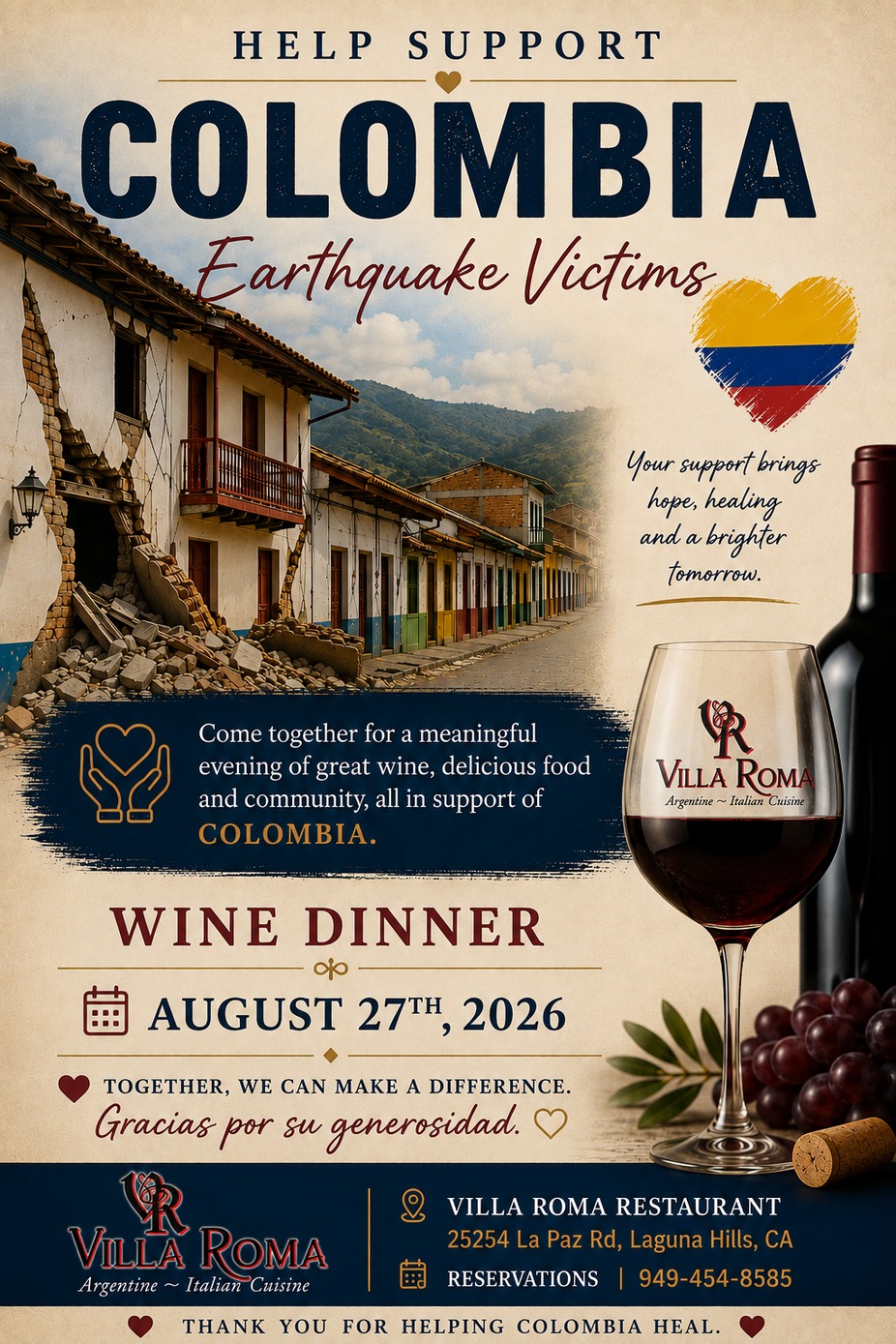 Wine Dinner to Support Colombia event photo