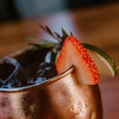 Market Street Mule cocktail, close-up.