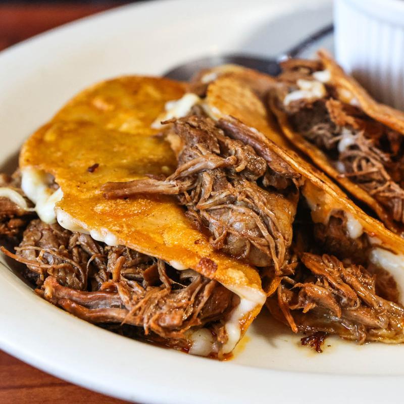 menu item 5 of 5, S10. Three Quesabirrias (Corn Tortillas)