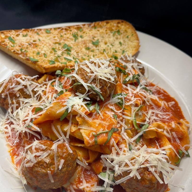 Homemade Pasta with our Famous Meatballs photo