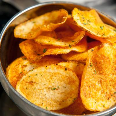 Homemade cajun chips.